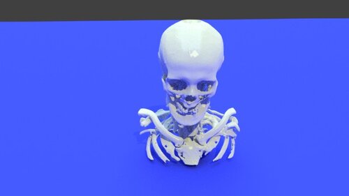 test - stl file processed - Skull and Face - embodi3D.com